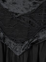 Velvet Lace Skirt Black by TOGA PULLA at Couverture and The Garbstore close up