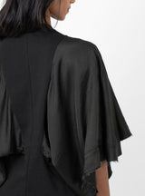 Cotton Jersey T-Shirt Black by TOGA PULLA at Couverture and The Garbstore sleeve detail