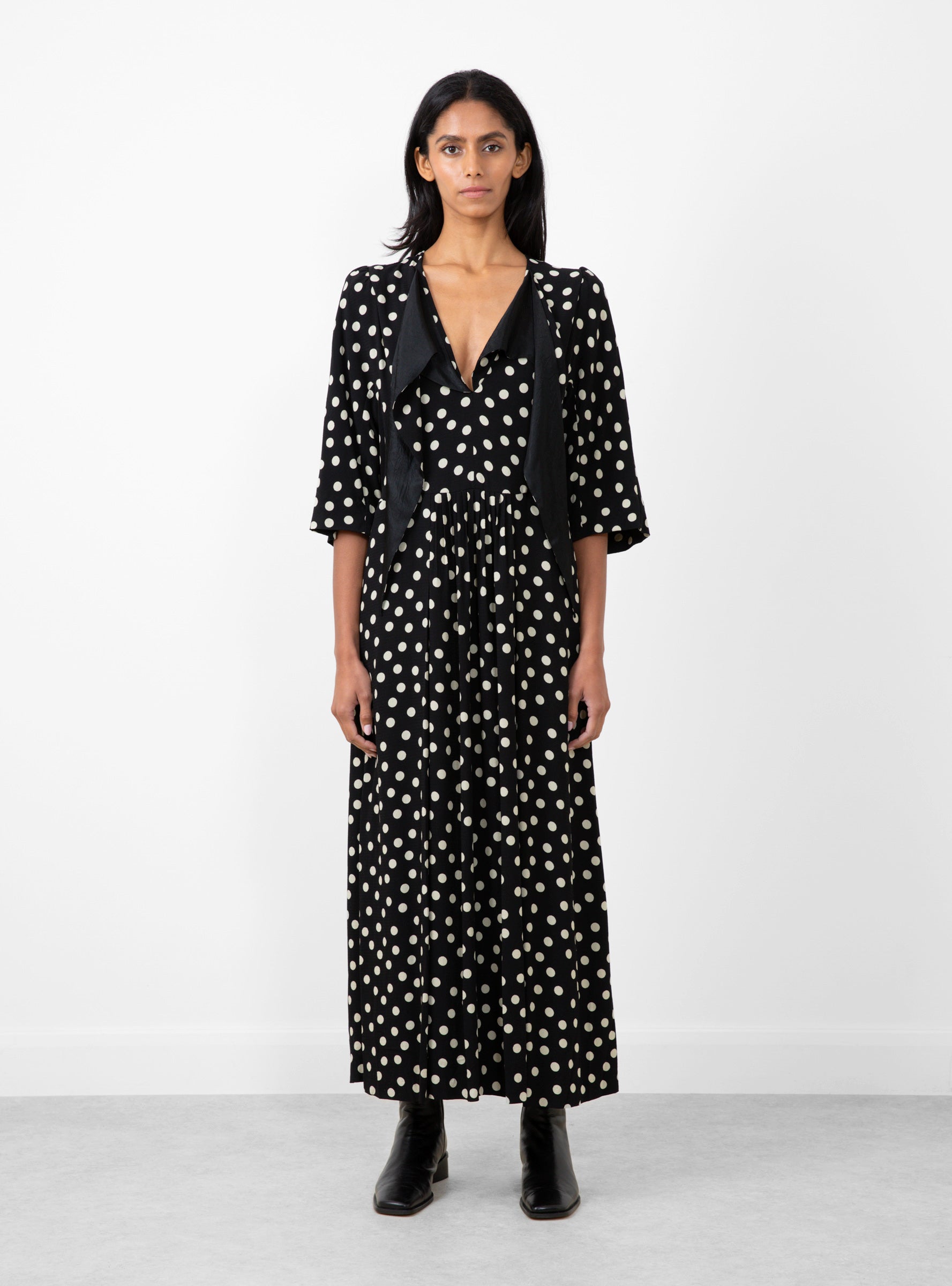 Dot Print Dress Black by TOGA PULLA | Couverture & The Garbstore