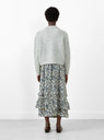 Ikat Silk Flower Betsy Skirt Ink/Ecru by Cawley at Couverture and The Garbstore rear profile