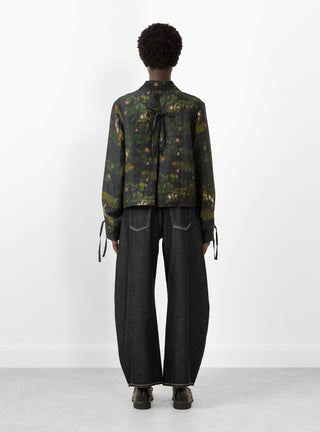 Pull Silk Blouse Dark Bouquet by Henrik Vibskov at Couverture and The Garbstore rear profile