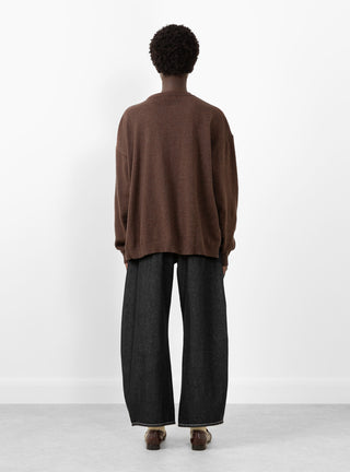 Horse Head Knit Jumper Brown by Henrik Vibskov at Couverture and The Garbstore rear profile