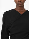 Cross Jersey Blouse Black by Henrik Vibskov at Couverture and The Garbstore close up