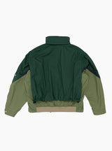 Ripstop Blouson Green by TOGA VIRILIS at Couverture and The Garbstore reverse of jacket 