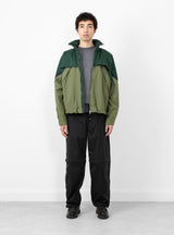 Ripstop Blouson Green by TOGA VIRILIS at Couverture and The Garbstore on model 