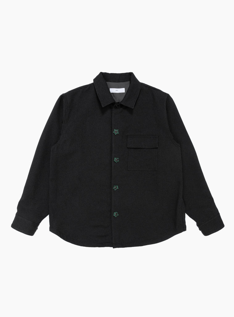 Ring Tweed Shirt Black by TOGA VIRILIS at Couverture and The Garbstore 