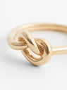 Small Knot Ring Gold Plated by Helena Rohner at Couverture and The Garbstore close up 