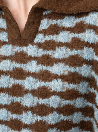 Rae Sweater Alpaca Blend Blue by Rejina Pyo at Couverture and The Garbstore close up