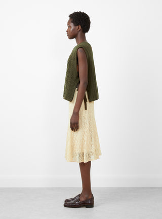 Taylor Skirt Lace Cream by Rejina Pyo at Couverture and The Garbstore side profile