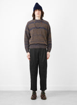 Boucle Crew Blue & Camel by TDR at Couverture and The Garbstore on model