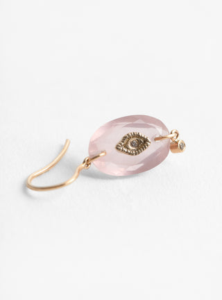 Souad Earring Pink Quartz by Pascale Monvoisin at Couverture and The Garbstore 