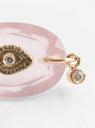 Souad Earring Pink Quartz by Pascale Monvoisin at Couverture and The Garbstore close up