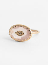 Souad Ring Pink Quartz by Pascale Monvoisin at Couverture and The Garbstore 