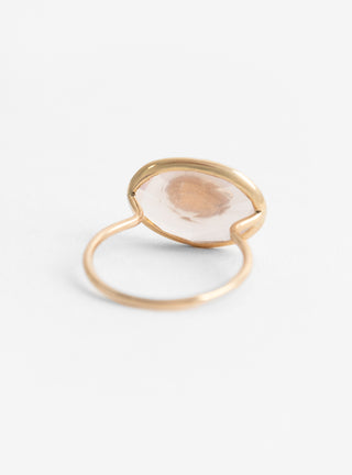 Souad Ring Pink Quartz by Pascale Monvoisin at Couverture and The Garbstore reverse