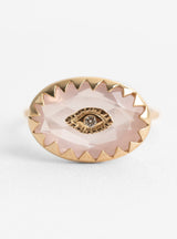 Souad Ring Pink Quartz by Pascale Monvoisin at Couverture and The Garbstore 