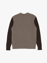 Relax Rib Knit Jumper Stone & Cold Brown by foret at Couverture and The Garbstore rear shot