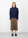 Nimbus Cropped Crew Neck Jumper Navy by Himalayan Cashmere at Couverture and The Garbstore 