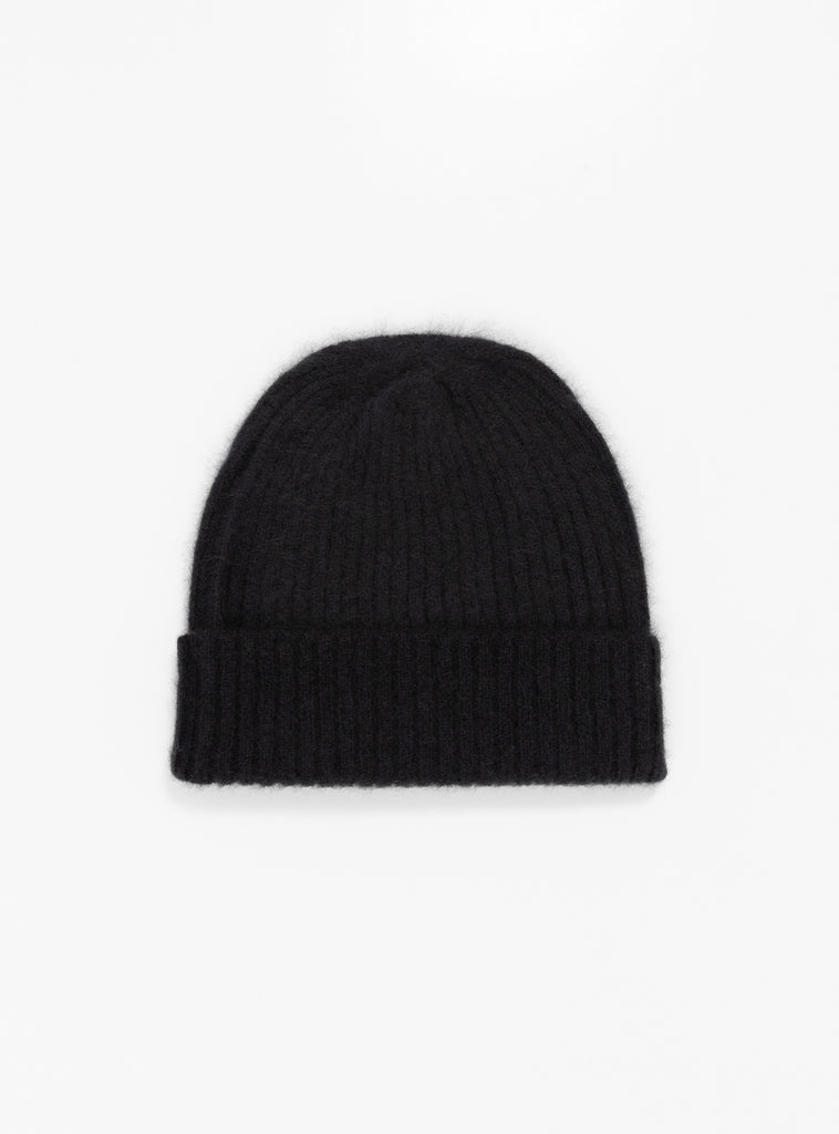 Nimbus Ribbed Hat Black by Himalayan Cashmere at Couverture and The Garbstore 