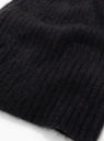 Nimbus Ribbed Hat Black by Himalayan Cashmere at Couverture and The Garbstore close up 