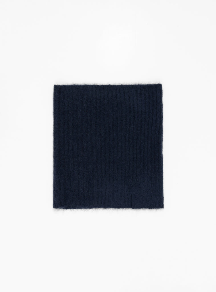 x Couverture Nimbus Ribbed Snood Navy by Himalayan Cashmere at Couverture and The Garbstore 