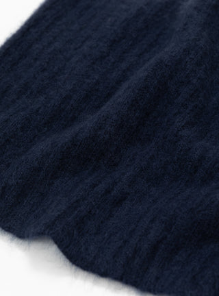 x Couverture Nimbus Ribbed Snood Navy by Himalayan Cashmere at Couverture and The Garbstore close up 