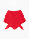 x Couverture Nimbus Ribbed Triangle Scarf Postbox Red by Himalayan Cashmere at Couverture and The Garbstore 