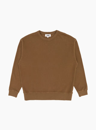 Brushed Waffle Zephyr Sweatshirt Olive by YMC at Couverture and The Garbstore front