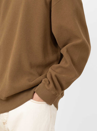 Brushed Waffle Zephyr Sweatshirt Olive by YMC | Couverture & The Garbstore