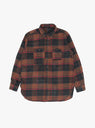 Plaid Flannel Work Shirt Orange & Red by Engineered Garments at Couverture and The Garbstore 