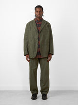 Brushed Herringbone Fatigue Pant Olive by Engineered Garments at Couverture and The Garbstore full profile