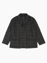 Wool Windowpane Loiter Jacket Charcoal by Engineered Garments at Couverture & The Garbstore flat lay 