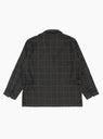 Wool Windowpane Loiter Jacket Charcoal by Engineered Garments at Couverture & The Garbstore flat lay back