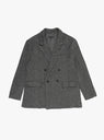 Wool Herringbone DBL Peak Jacket Grey by Engineered Garments at Couverture and The Garbstore 