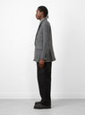 Wool Herringbone DBL Peak Jacket Grey by Engineered Garments at the Couverture and The Garbstore side profile