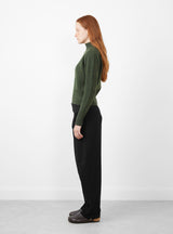 Keaton Trouser Black by YMC at Couverture and The Garbstore side profile