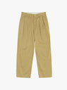 Double Pleat Chino Pants Tan by nanamica at Couverture and The Garbstore 