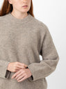 Fleece Crewneck Jumper Moth by Lauren Manoogian at Couverture and The Garbstore close up