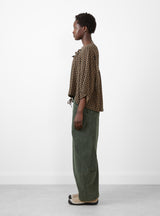 Digi Corduroy Pant Duffle Bag Green by Henrik Vibskov at Couverture and The Garbstore side profile