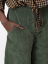 Digi Corduroy Pant Duffle Bag Green by Henrik Vibskov at Couverture and The Garbstore close up