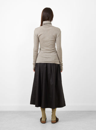 Esme Turtle Neck Top Brown by Skall Studio at Couverture and The Gabstore rear profile