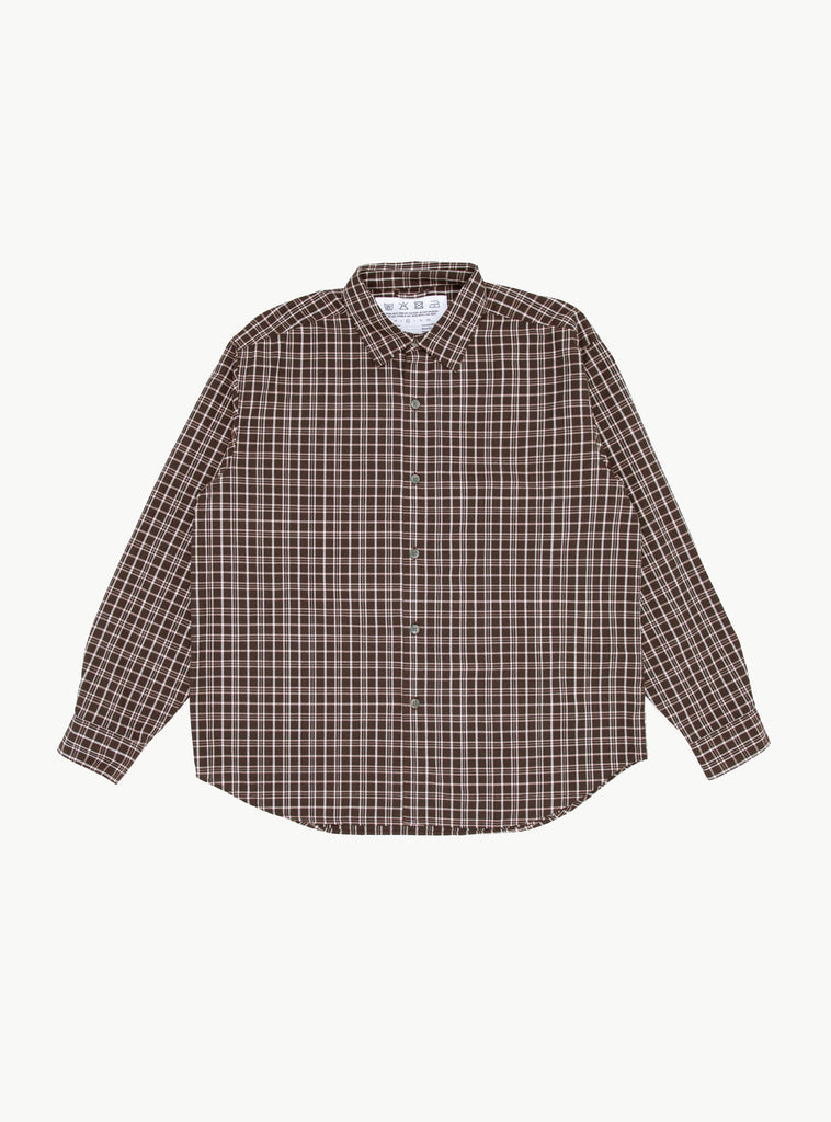 mfpen x Garbstore Generous Shirt Aubergine Check at Couverture and The Garbstore 