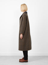 Skog Coat Brown by Mina Perhonen at Couverture and The Garbstore side profile 