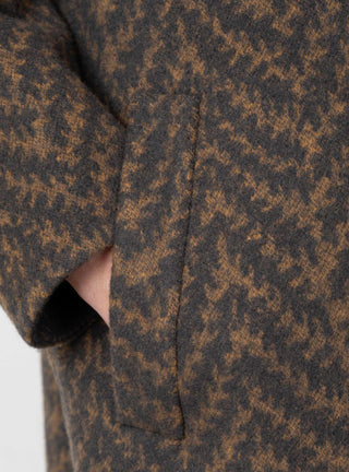 Skog Coat Brown by Mina Perhonen at Couverture and The Garbstore close up pocket 