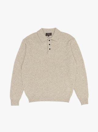 Knit Polo 9G Beige by Beams Plus at Couverture and The Garbstore 