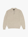 Knit Polo 9G Beige by Beams Plus at Couverture and The Garbstore 