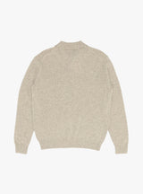 Knit Polo 9G Beige by Beams Plus at Couverture and The Garbstore rear shot