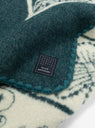 Symphony Blanket Blue Green by Mina perhonen at Couverture and The Garbstore close up 