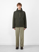 3L Shell Jacket Moss Green by Hiking Patrol at Couverture and The Garbstore  on model