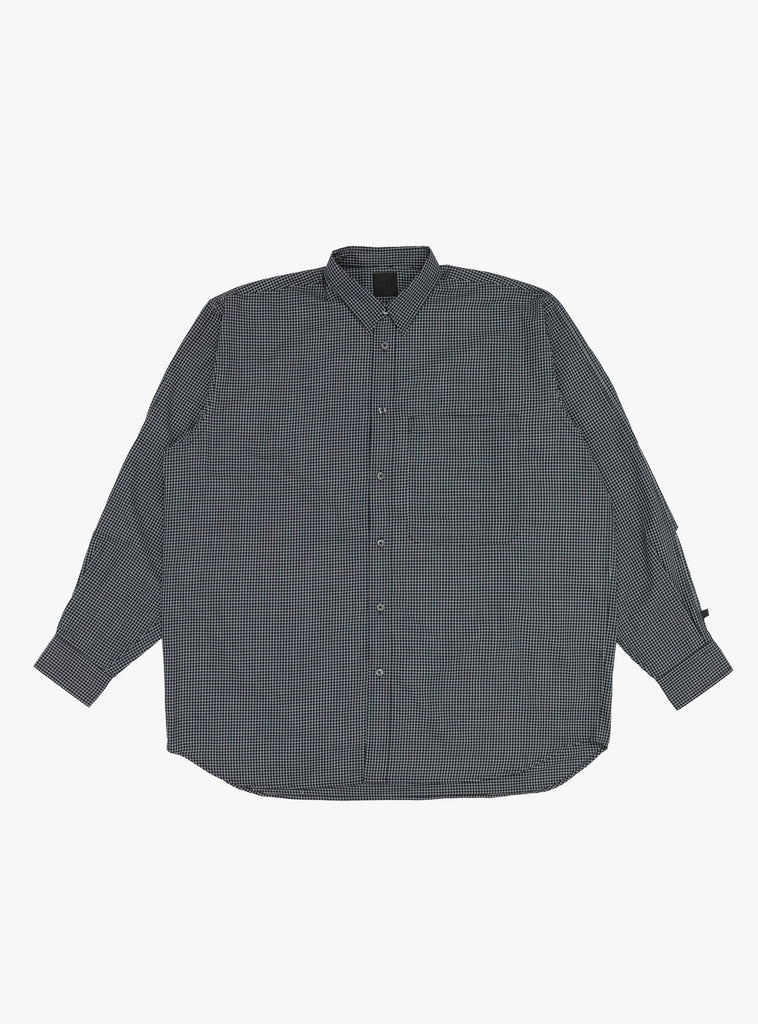 Tech Regular Collar Shirt Black & White by Daiwa Pier39 at Couverture and The Garbstore