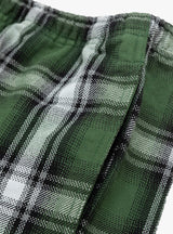 Swell Flannel Checkered Pant Green Big Check by Gramicci at Couverture and The Garbstore close up